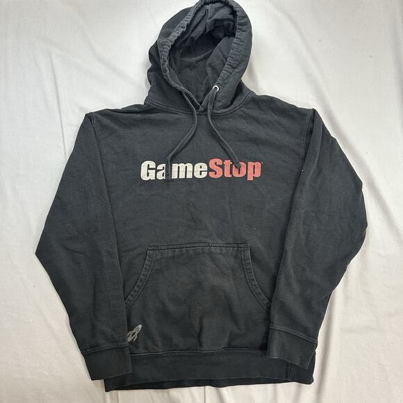 GameStop Hoodie Mens Medium Black Video Game Rocket To The Moon GME - Picture 1 of 7